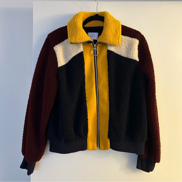 J.O.A. Revolve Multi Contrast Teddybear Jacket - Picture 2 of 5